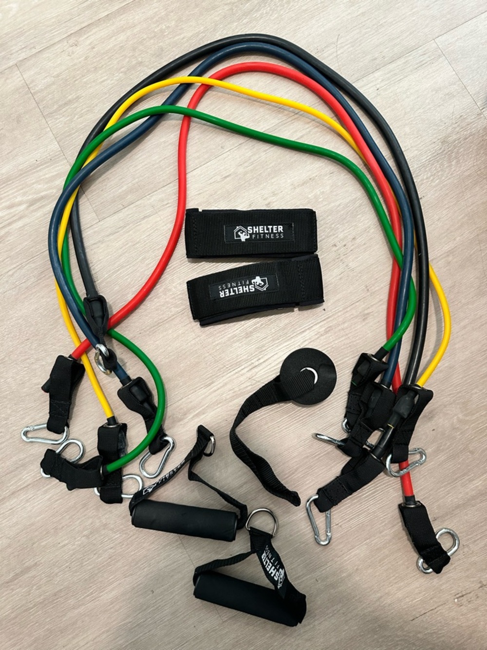 Shelter fitness at home workout cables kit